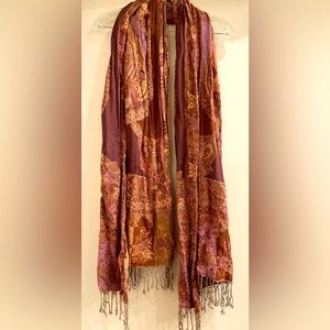 Purple & Pink Paisley Scarf/Shawl